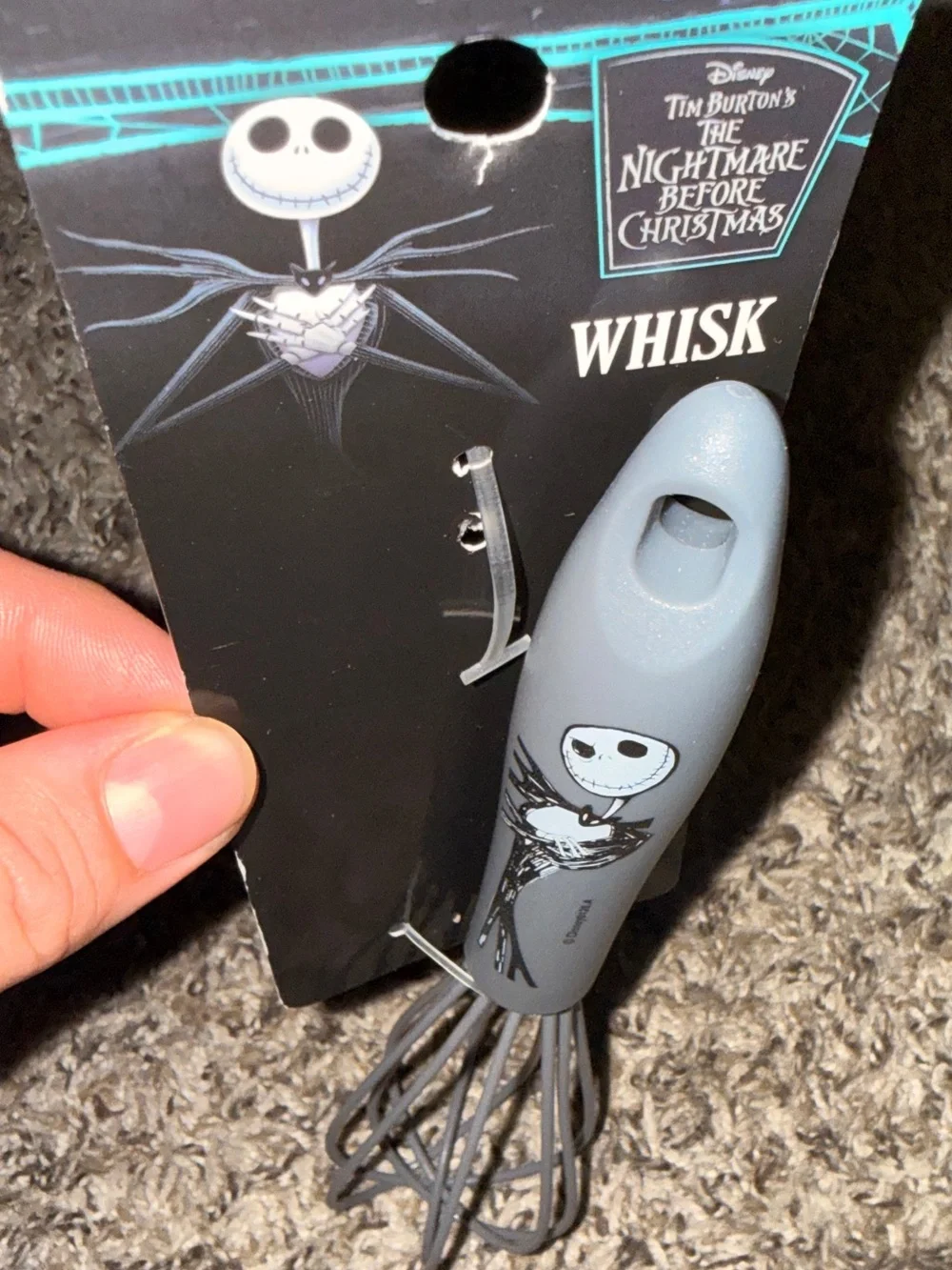 Disney The Nightmare Before Christmas Gray Silicone Whisk